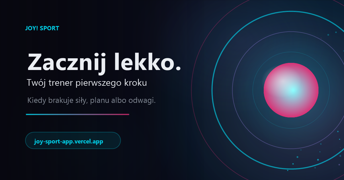 Grafika Joy! Sport — trener pierwszego kroku